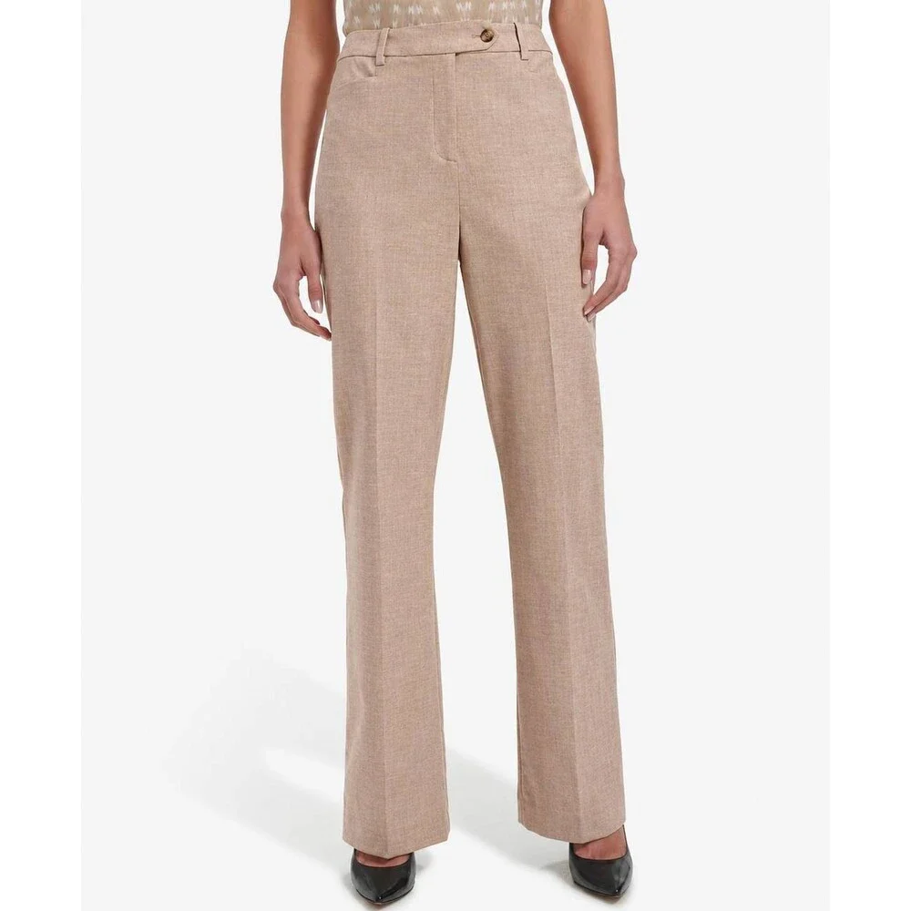 Calvin Klein High-Rise Modern Fit Pants Beige 16 NWT $99